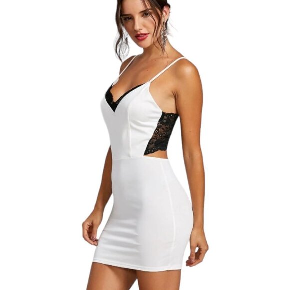 Lulu's Lace Back Mini Dress - Picture 1 of 8